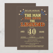 Bewerkbare gouden "Man, mythe, legende" Verjaardag Kaart (Voorkant / Achterkant)