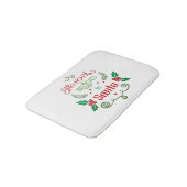 Bewerkbare grappige kerstquote badmat (Gekanteld)
