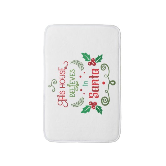 Bewerkbare grappige kerstquote badmat (Voorkant Verticaal)