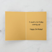Bewerkbare Grappige Snuffelhond Verjaardag Kaart (Binnen)