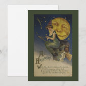 Bewerkbare Grappige Vintage Halloween Feestdagenkaart (Voorkant / Achterkant)