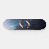 Bewerkbare grappige vis in Galaxy Persoonlijk Skateboard (Horizontaal)