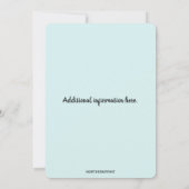 Bewerkbare Green Leaves Invitation Kaart (Achterkant)