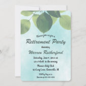 Bewerkbare Green Leaves Invitation Kaart (Voorkant)