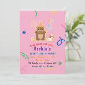 Bewerkbare Greenery Beer Verjaardagsuitnodiging Save The Date (Staand voorkant)