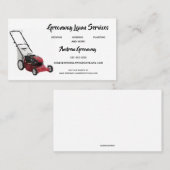 Bewerkbare Greenway Red Lawn Mower Visitekaartje (Voorkant / Achterkant)