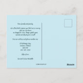 Bewerkbare grillige huizen bewegende aankondiging briefkaart (Achterkant)