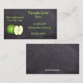 Bewerkbare groene appels Educator Visitekaartje (Voorkant / Achterkant)