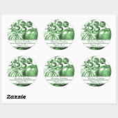 Bewerkbare Groene Heirloom Tomatoes Ronde Sticker (Vel)