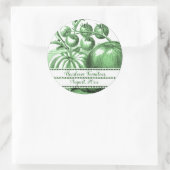 Bewerkbare Groene Heirloom Tomatoes Ronde Sticker (Tas)
