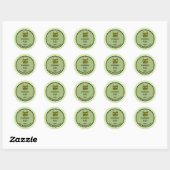 Bewerkbare Groene Polka Dot Pickles Label Stickers (Vel)