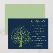 Bewerkbare groene stamboom adoptie uitnodiging briefkaart (Voorkant / Achterkant)