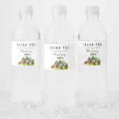 Bewerkbare groene trekker waterfles etiket (Flessen)