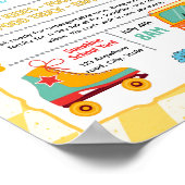 Bewerkbare groovy school dans fundraiser flyer poster (Hoek)