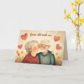 Bewerkbare Grow Old met Me Valentijnsdag Kaart (Gele Bloem)