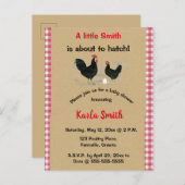 Bewerkbare Haan en Hen Baby shower Uitnodiging (Voorkant / Achterkant)