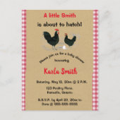 Bewerkbare Haan en Hen Baby shower Uitnodiging (Voorkant)