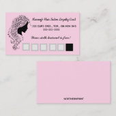 Bewerkbare Hair Salon Loyalty Rewards Kaart (Voorkant / Achterkant)