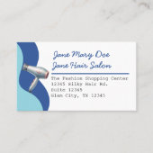 Bewerkbare Hair Salon Waterverf Wave Visitekaartje (Voorkant)