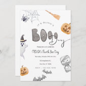 Bewerkbare Halloween Boo Day Verjaardag Kaart (Voorkant / Achterkant)