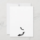 Bewerkbare Halloween-feest uitnodiging Zwarte vlee (Achterkant)