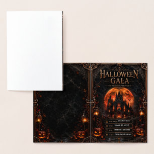 Bewerkbare Halloween Gala Uitnodiging Gotisch