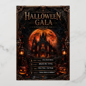 Bewerkbare Halloween Gala Uitnodiging | Gotisch (Voorkant)