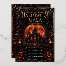Bewerkbare Halloween Gala Uitnodiging | Gotisch