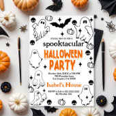 Bewerkbare Halloween Ghost Spooktacular Birthday Kaart