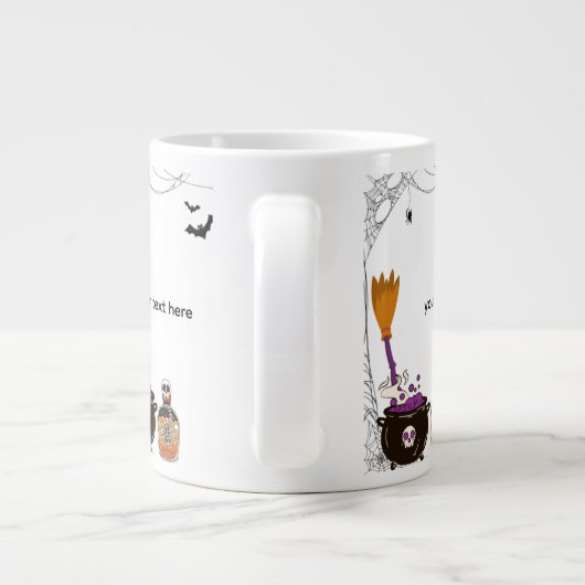 bewerkbare halloween grote koffiekop (Achterkant)