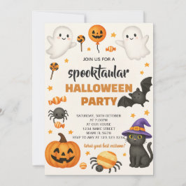 Bewerkbare Halloween Haunted House-uitnodiging Kaart