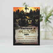 Bewerkbare Halloween Kostuum Party Uitnodiging (Staand voorkant)