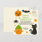 Bewerkbare Halloween - Little Monster Bash - Bedankkaart (Voorkant / Achterkant)