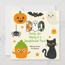Bewerkbare Halloween - Little Monster Bash - Bedankkaart