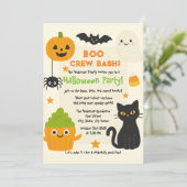 Bewerkbare Halloween - Little Monster Bash - Kaart (Staand voorkant)