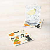 Bewerkbare Halloween - Little Monster Bash - Kartonnen Onderzetters (Insitu)