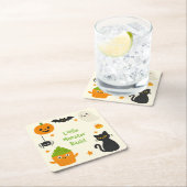 Bewerkbare Halloween - Little Monster Bash - Kartonnen Onderzetters (Insitu)