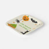 Bewerkbare Halloween - Little Monster Bash - Papieren Bordje (Gebogen)