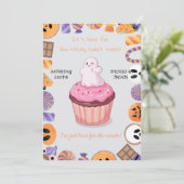 Bewerkbare Halloween Party Invitation - Schattige Kaart (Staand voorkant)