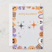 Bewerkbare Halloween Party Invitation - Schattige Kaart (Achterkant)