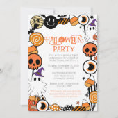 Bewerkbare Halloween Party Invitation Sjabloon Kaart (Voorkant)