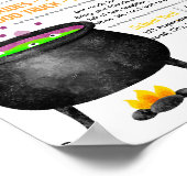 Bewerkbare halloween potluck fondsenwervingsflyer poster (Hoek)
