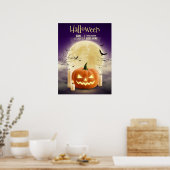 Bewerkbare Halloween Spokenhuis Feest, Halloween Poster (Keuken)