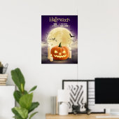 Bewerkbare Halloween Spokenhuis Feest, Halloween Poster (Thuiskantoor)