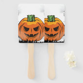 Bewerkbare Halloween-uitnodiging, Halloween-feest  Handwaaier (Voorkant en achterkant)