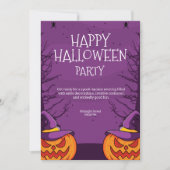 Bewerkbare Halloween-uitnodiging, Halloween-feest Kaart (Voorkant)