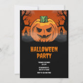 Bewerkbare Halloween uitnodiging, Halloween Party Kaart (Voorkant)