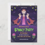 Bewerkbare Halloween uitnodiging, Halloween Party Kaart (Voorkant)