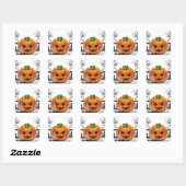Bewerkbare Halloween uitnodiging, Halloween Party Vierkante Sticker (Vel)