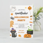 Bewerkbare Halloween-uitnodiging in oude stijl Kaart (Staand voorkant)